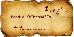 Pandia Ábrahám névjegykártya